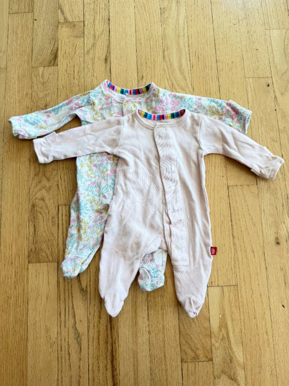 Magnetic Me Girls' Cotton Footie Two-Pack Bundle (Newborn size) - Picture 4 of 6